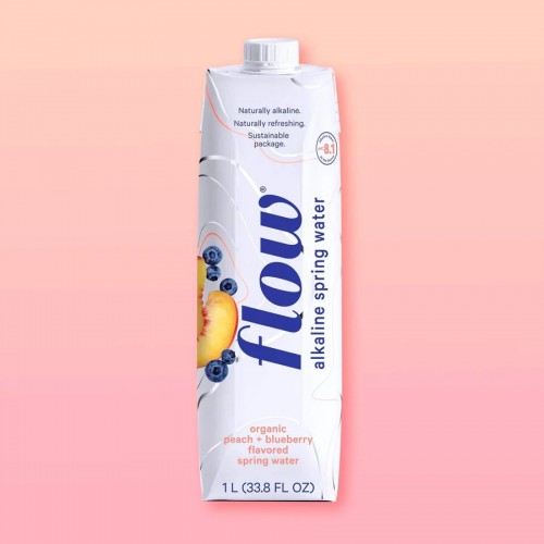 Flow Spring Water with Organic Peach Blueberry Flavored 1L