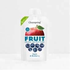 Clearspring Organic Apple & Blueberry Puree (No-Added-Sugar) 100g 