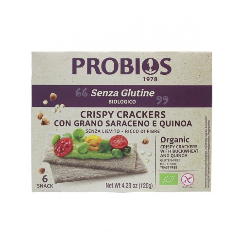 PROBIOS Organic GF Buckwheat & Quinoa Crackers 120g 