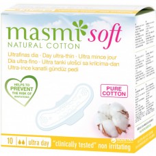 masmi NATURAL COTTON Bio Soft Ultra Day Thin Pads (10 Pads)