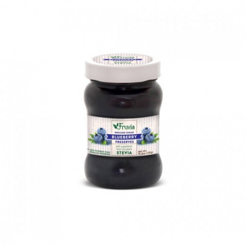 Fruvia Blueberry Reduced Sugar Jam with Stevia Sweetener 330g 