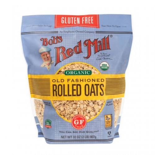 Bobs Red Mill Organic GF Old Fashioned Rolled Oats 907g