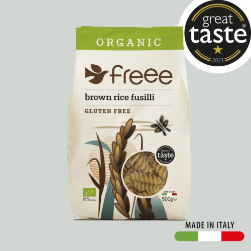 Doves Farm Organic GF Brown Rice Fusilli 500g 