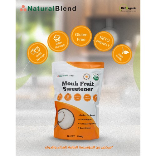 Natural Blend Organic Monk Fruit Sweetener 1000g
