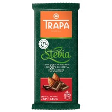 TRAPA GF Dark Chocolate 80% with Stevia 75g