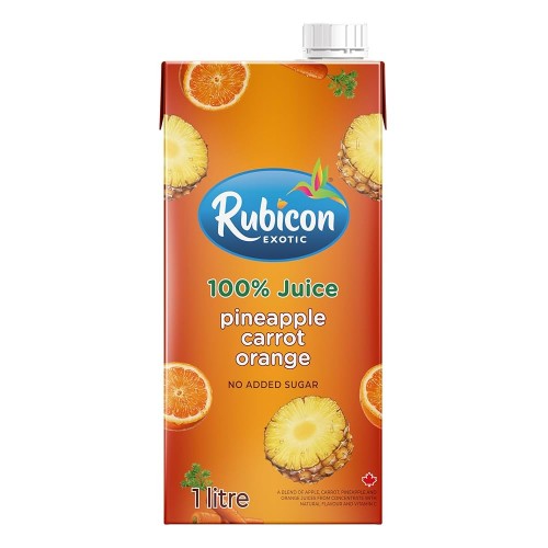 Rubicon EXOTIC Pine-Apple, Carrot & Orange Juice (No-Added-Sugar) 1L 