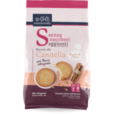 sottolestelle Organic Whole-Spelt Cookies with Cinnamon (without ADDED-SUGAR) 250g