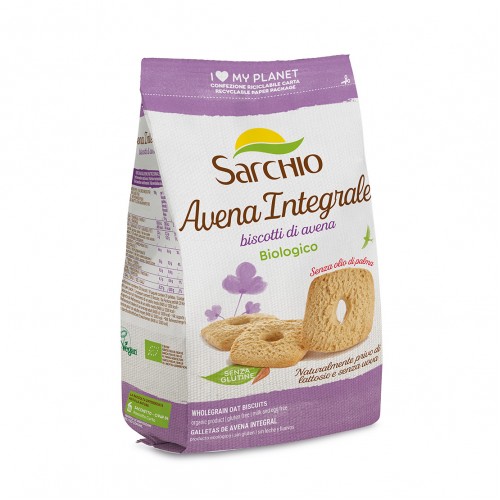 Sarchio Organic GF Wholegrain Oat Biscuits 200g 