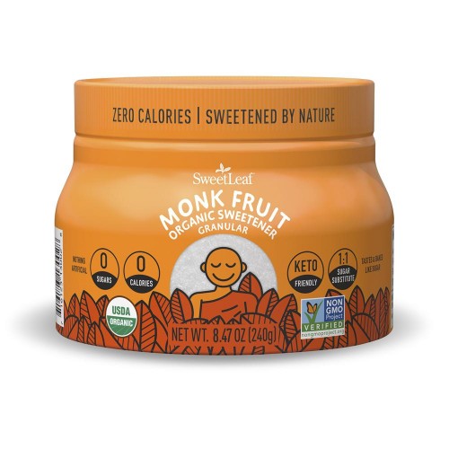Sweet Leaf Organic Monk Fruit Sweetener 240g 