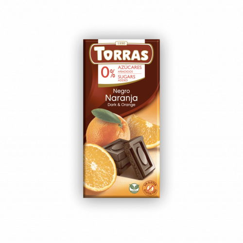 Torras  Dark Chocolate Sugar Free with Orange 75g