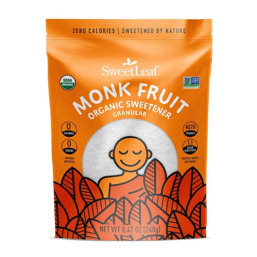 Sweet Leaf Organic Monk Fruit Sweetener 240g 