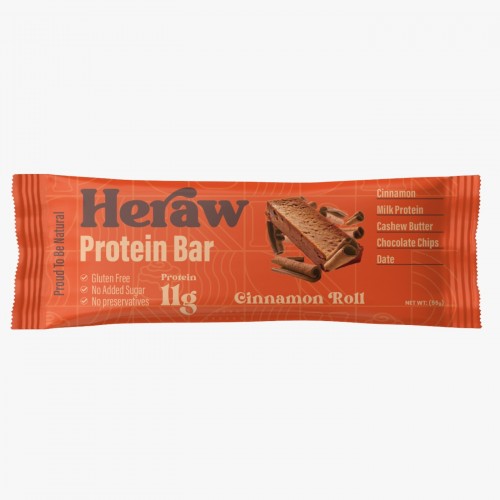 Heraw Health Food  GF Protein Cinnamon Roll Bar 55g 