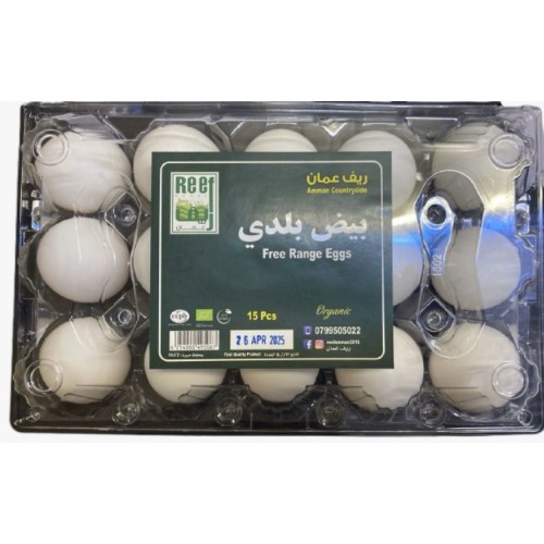Organic White Local Breed Chicken Eggs/15 Eggs