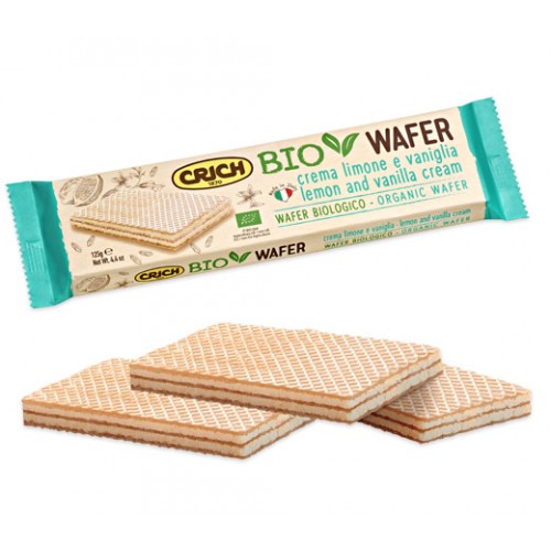 CRICH Organic Wafers with Lemon & Vanilla Cream 125g