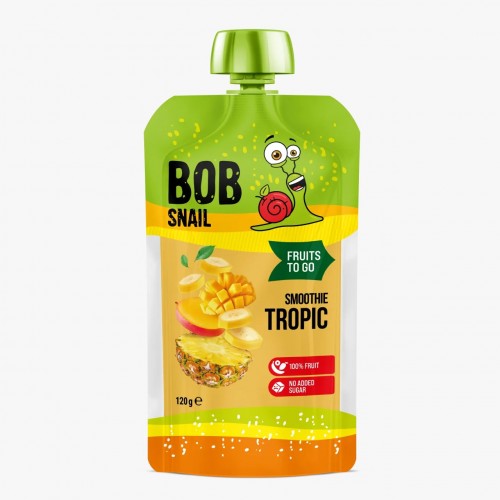 BOB SNAIL Tropic Fruits Smoothie with No-Added-Sugar 120g 