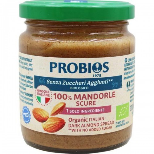 PROBIOS Organic GF Dark Almond Butter 200g 