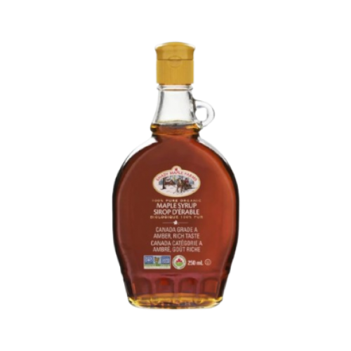 SHADY MAPLE FARMS Organic Amber Maple Syrup 250ml 