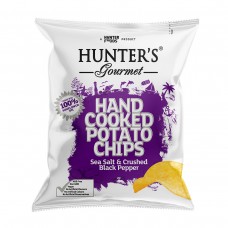 HUNTER FOODS GF Hand Cooked Potato Chips with Sea Salt & Crushed Black Pepper 40g