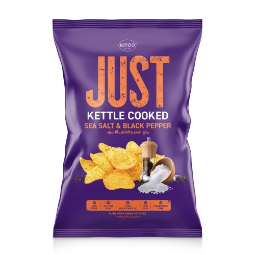 KITCO Kettle Cooked Sea Salt & Black Pepper  Chips 40g