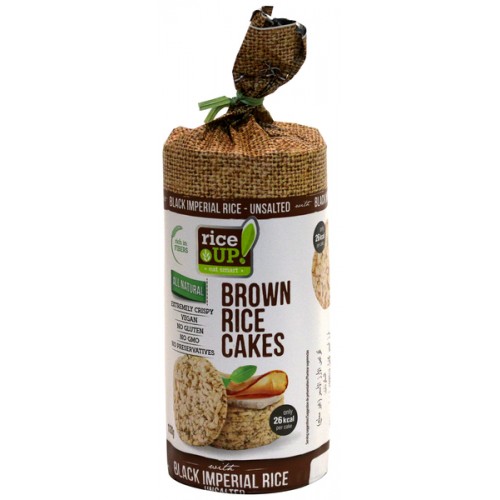 rice UP Brown Rice Cakes with Black Imperial Rice (Unsalted) 120g