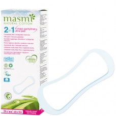 masmi NATURAL COTTON Bio  2 in 1 Maxi Pantyliner (Ultra Thin) 24Pads