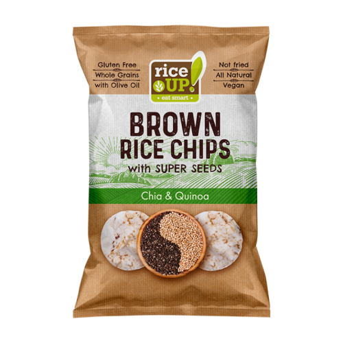 rice up GF Sea Chia & Quinoa Brown Rice Chips 60g 