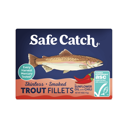 Safe Catch Smoked Trout Fillets in Sunflower Oil with Chili 115g 