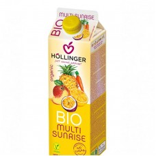Hollinger Organic Bio Multi Sunrise 100% Juice 7 Fruit Mix + Carrots ( No Added Sugar ) 1 l