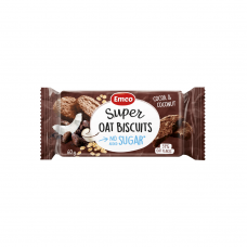 Emco  Super Oat Biscuits with Cocoa & Coconut (No-Added-Sugar)60g 